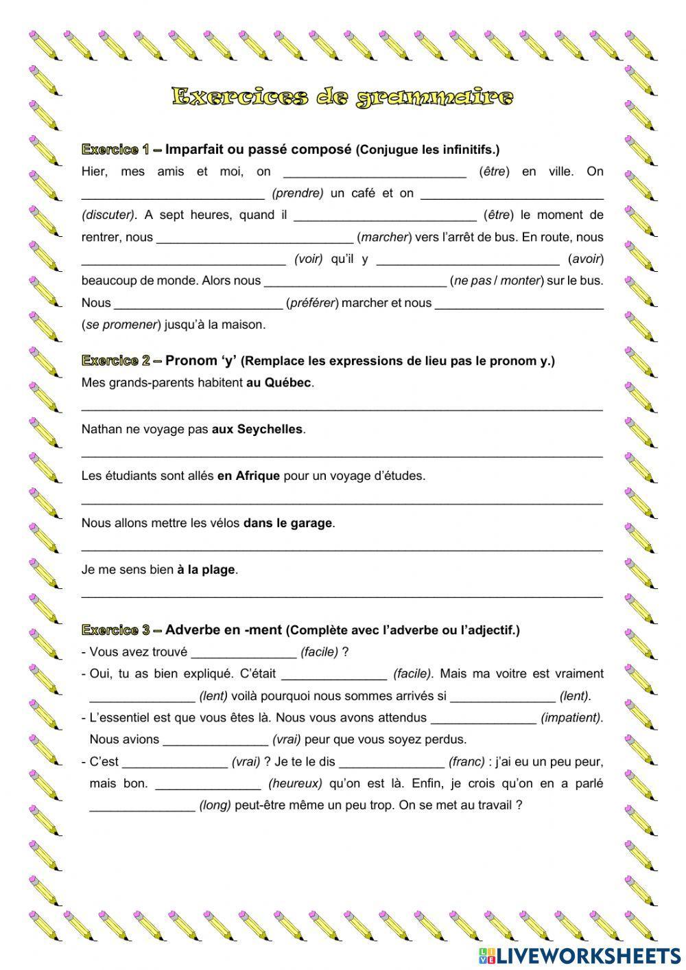 Exercices de révision