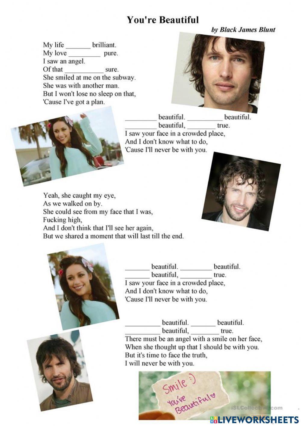 Verb to be song exercise