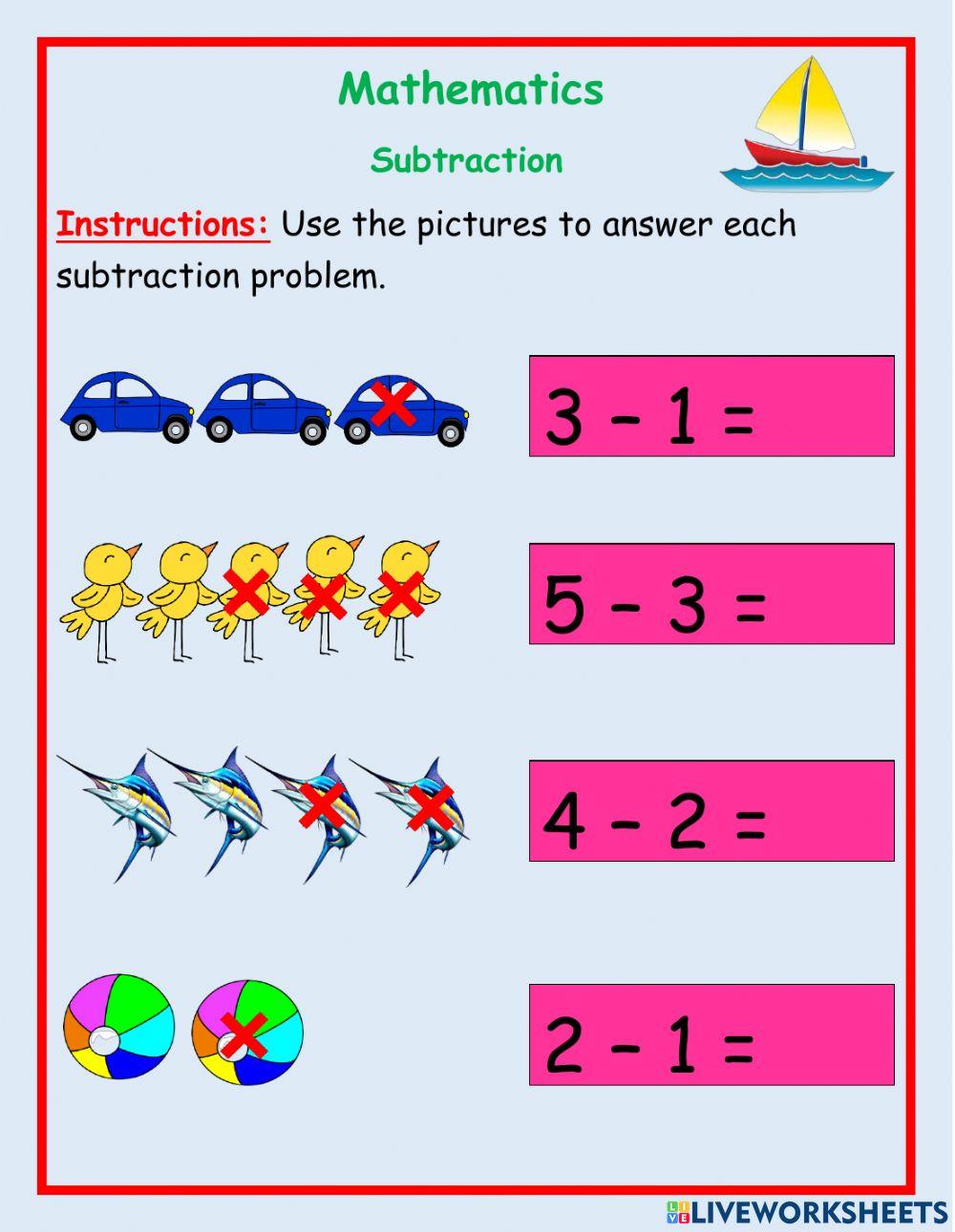 921216 Subtraction msrox LiveWorksheets 921216 Subtraction msrox LiveWorksheets