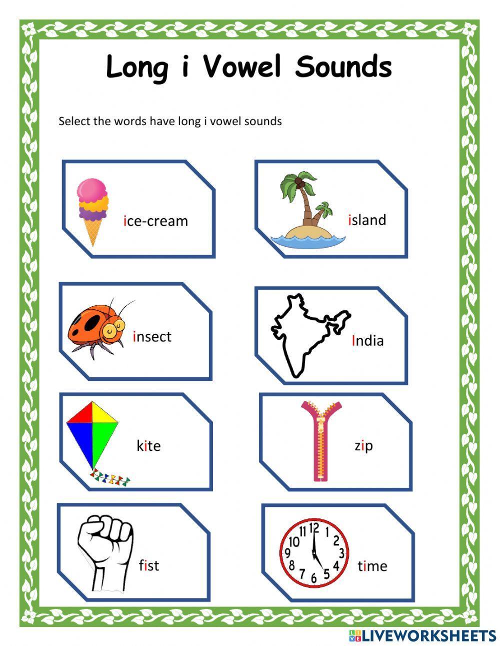 Long and Short i Vowel sounds