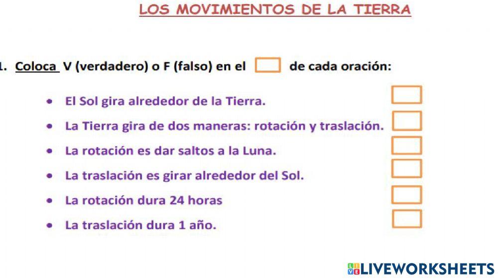 Movimientos de la tierra