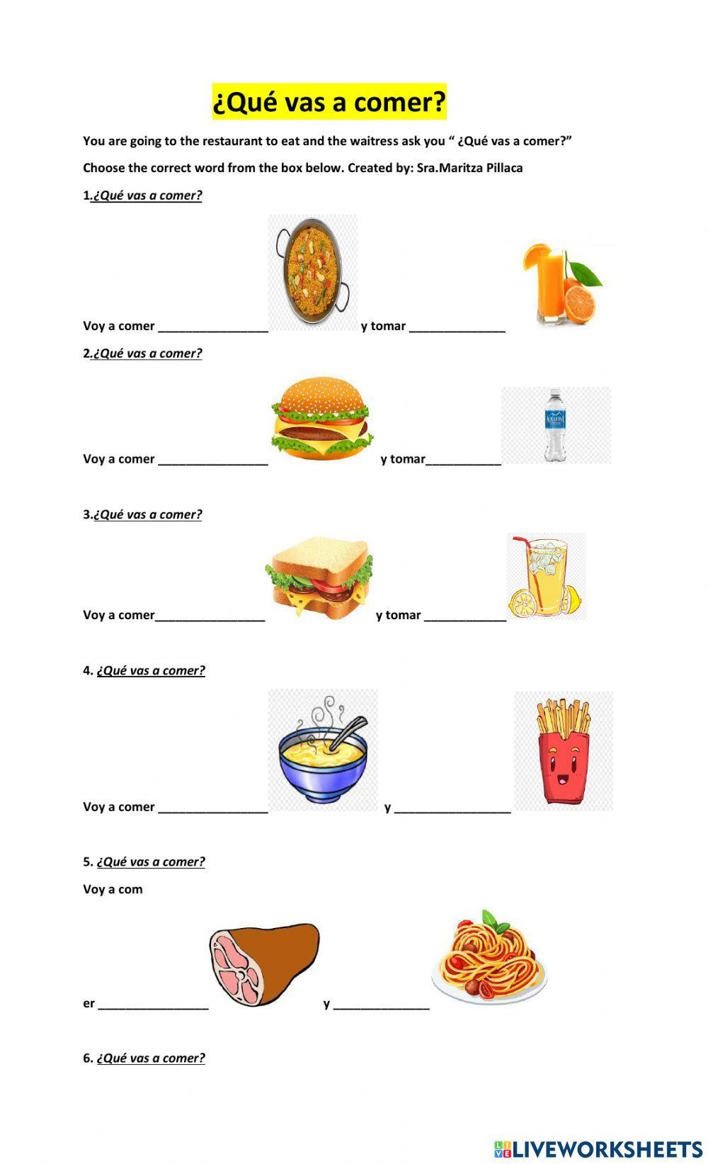 Los alimentos Los alimentos