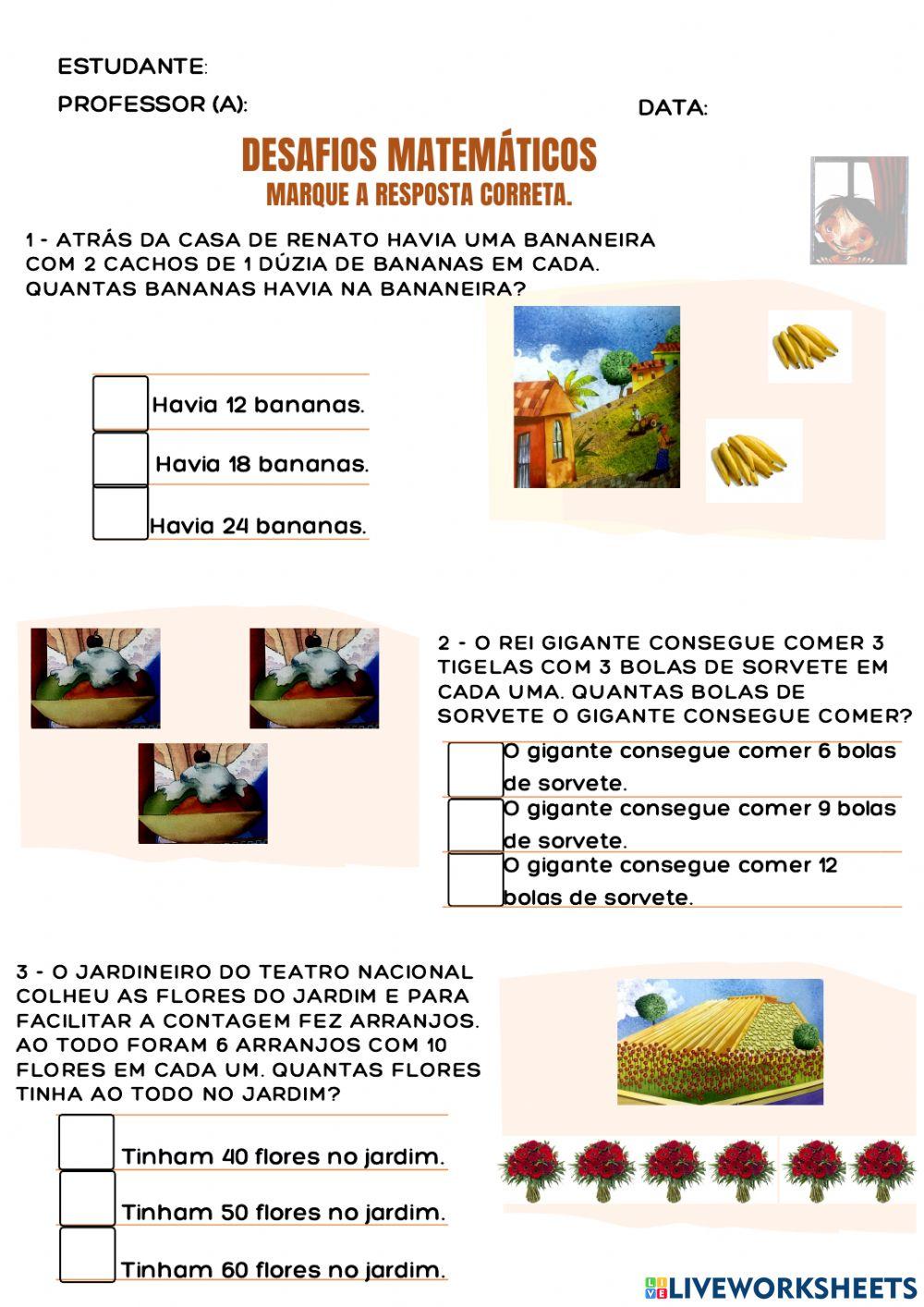 Desafios matemáticos - O menino que descobriu Brasília