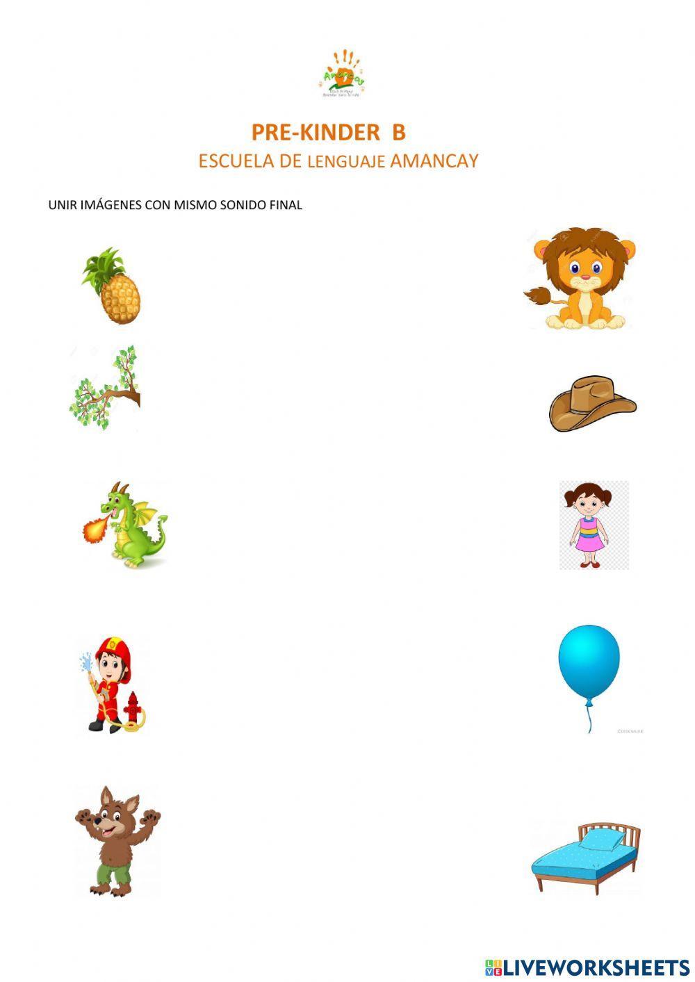 Unir imágenes con mismo sonido final