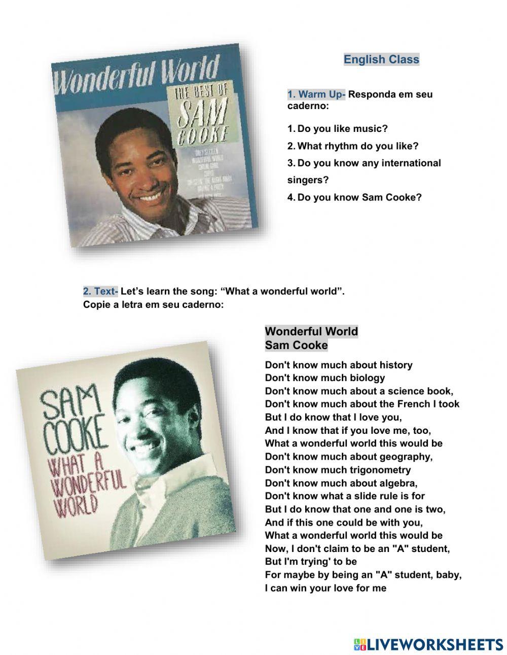 Wonderful World- Sam Cooke