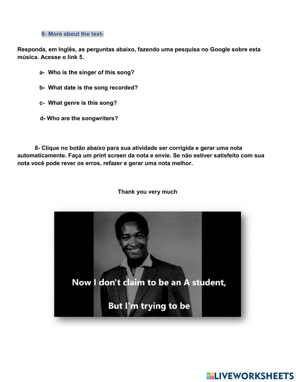 Wonderful World- Sam Cooke