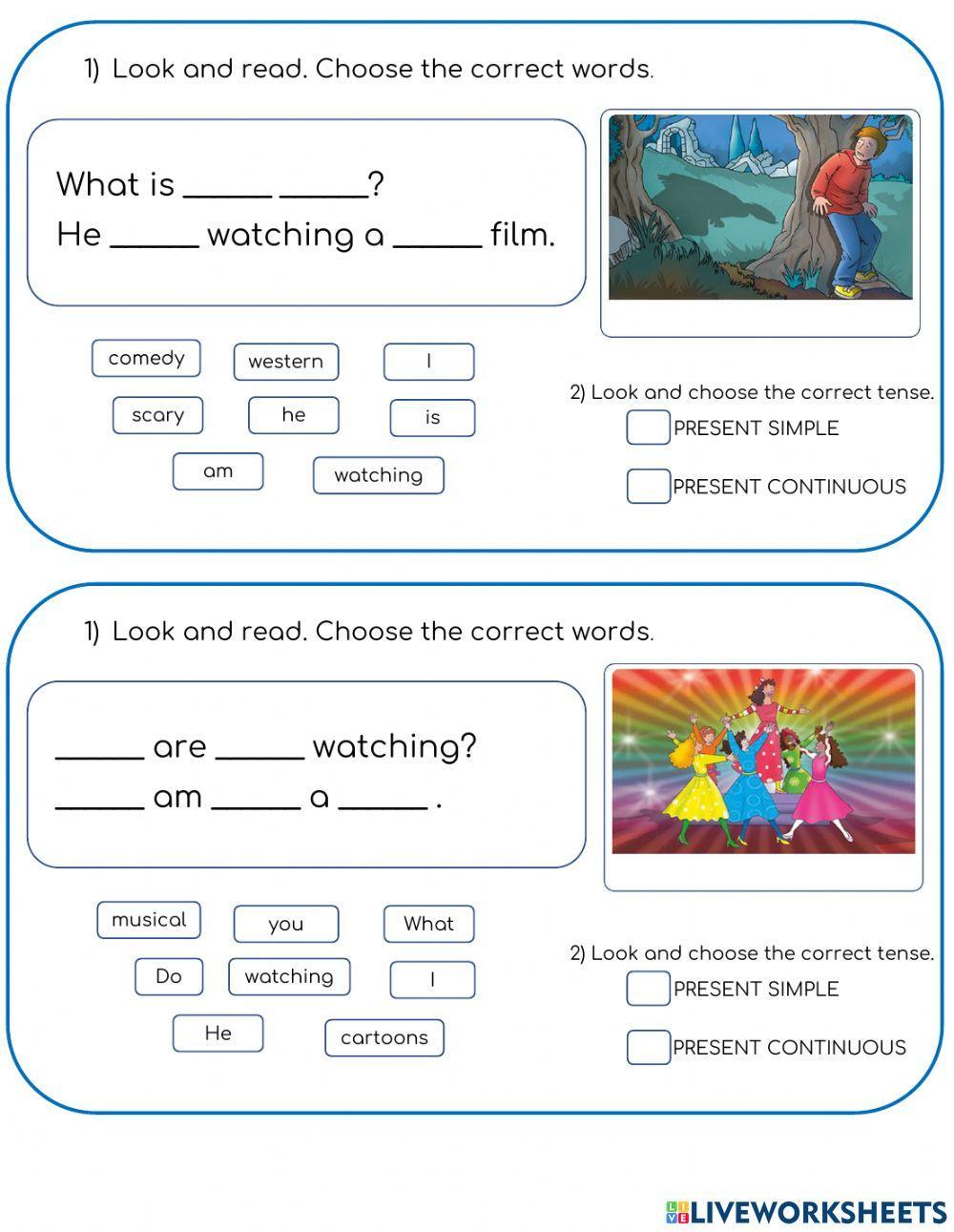 4to A Present Simple vs. Present Continuous