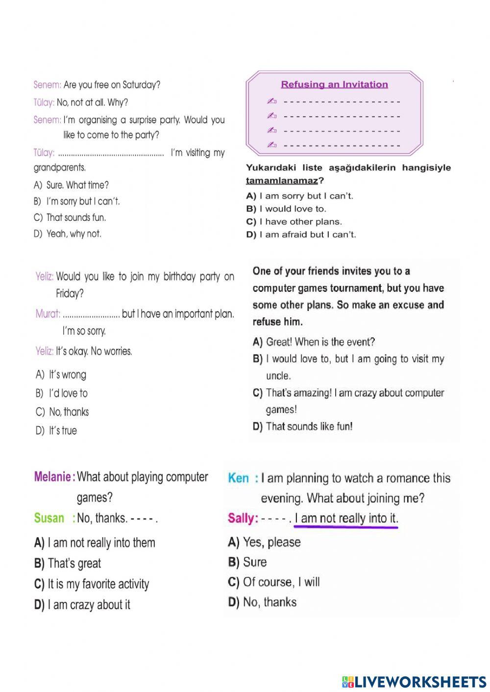 (8) 1.Ünite Davet Etme-Öneride Bulunma-Kabul-Reddetme-Mazaret Sunma