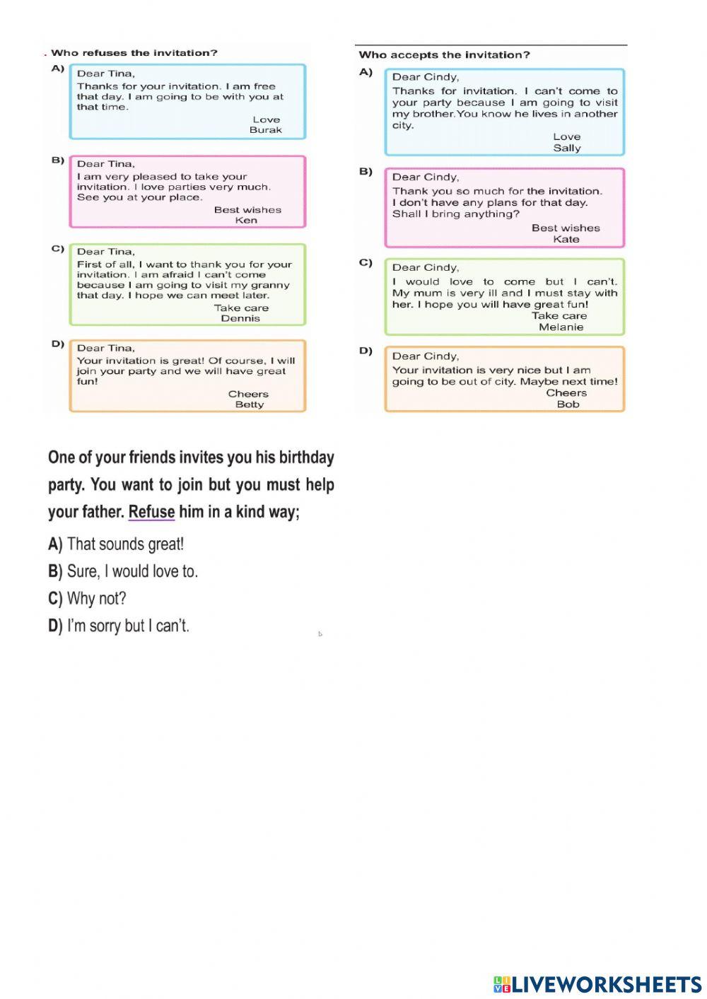 (8) 1.Ünite Davet Etme-Öneride Bulunma-Kabul-Reddetme-Mazaret Sunma