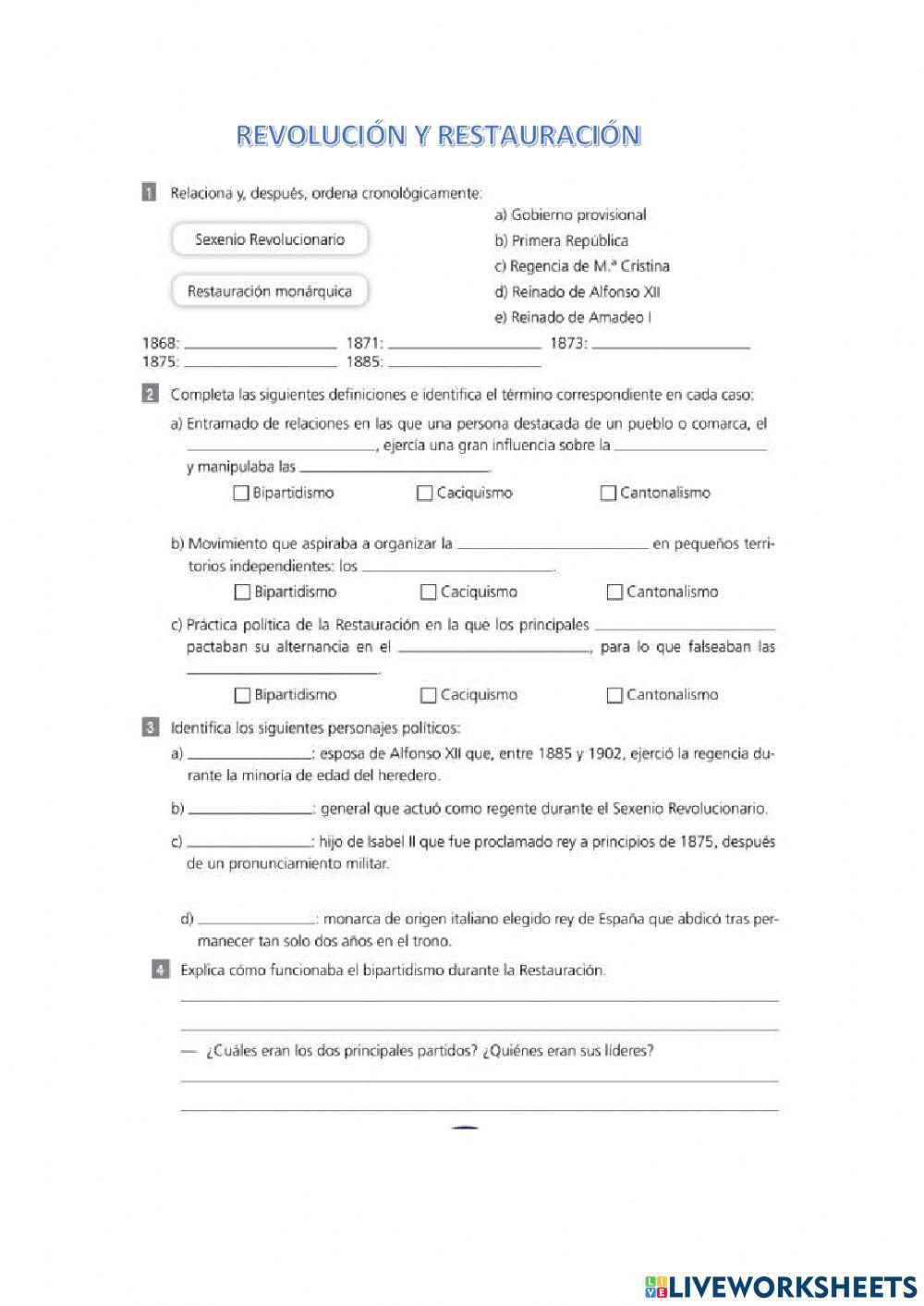 Revolución y restauración