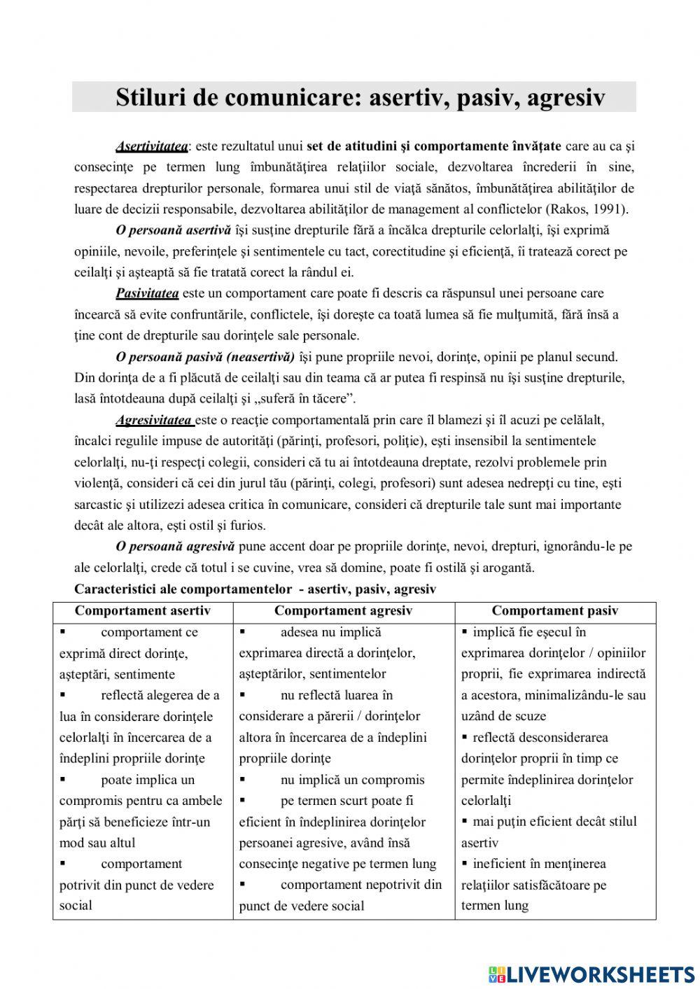 Stiluri de comunicare