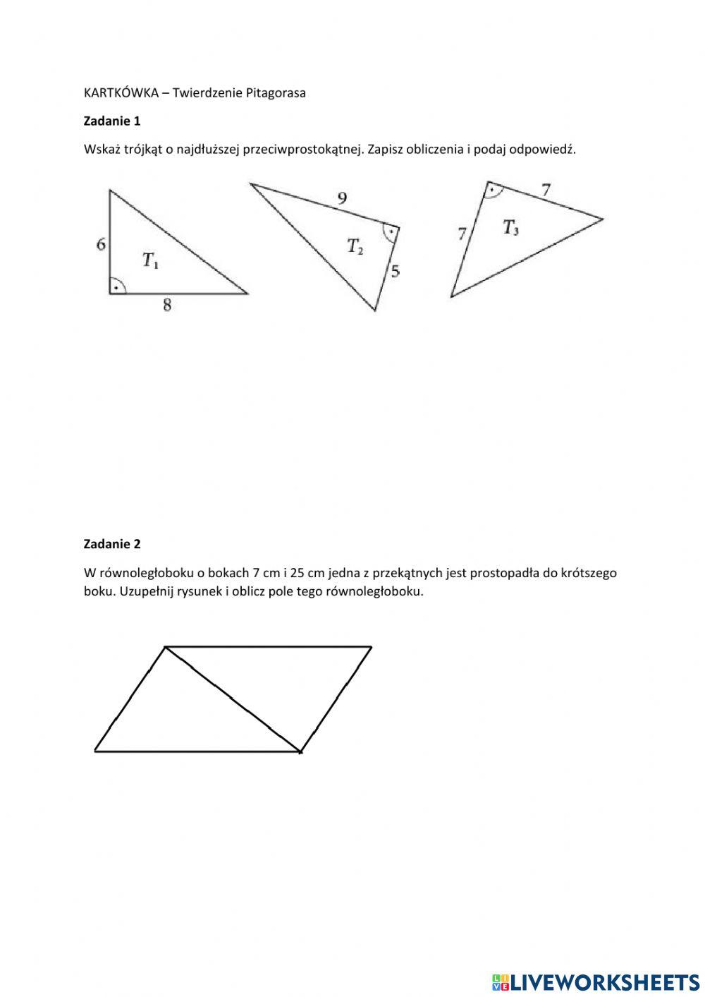 Twierdzenie Pitagorasa