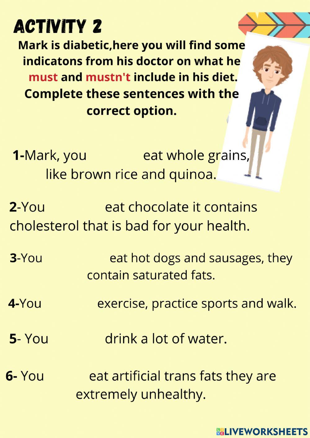 Diets must and mustn't