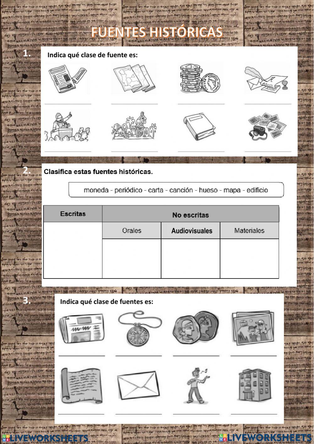 Fuentes de la historia