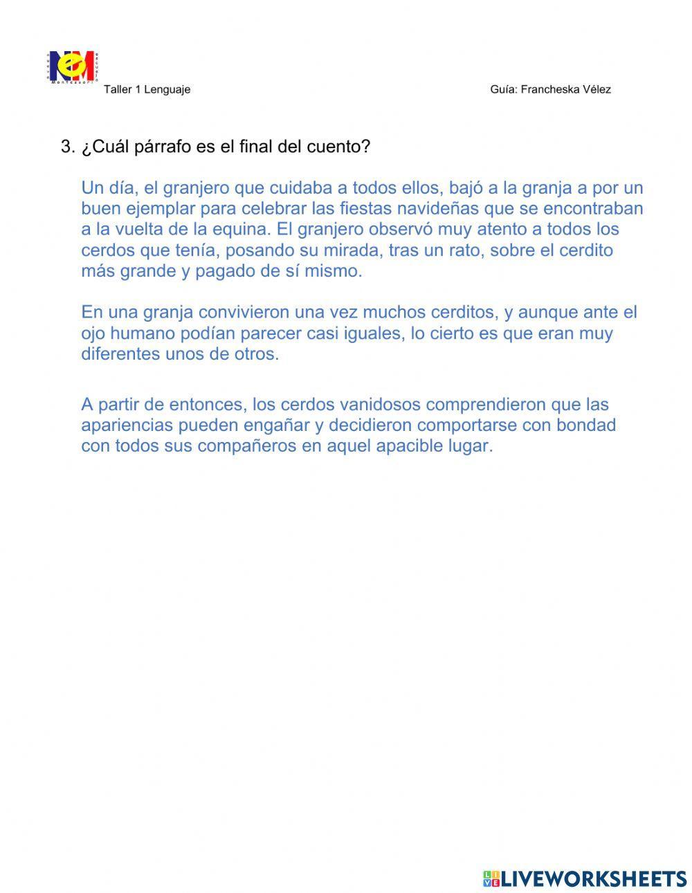 Cuento Las apariencias enganan