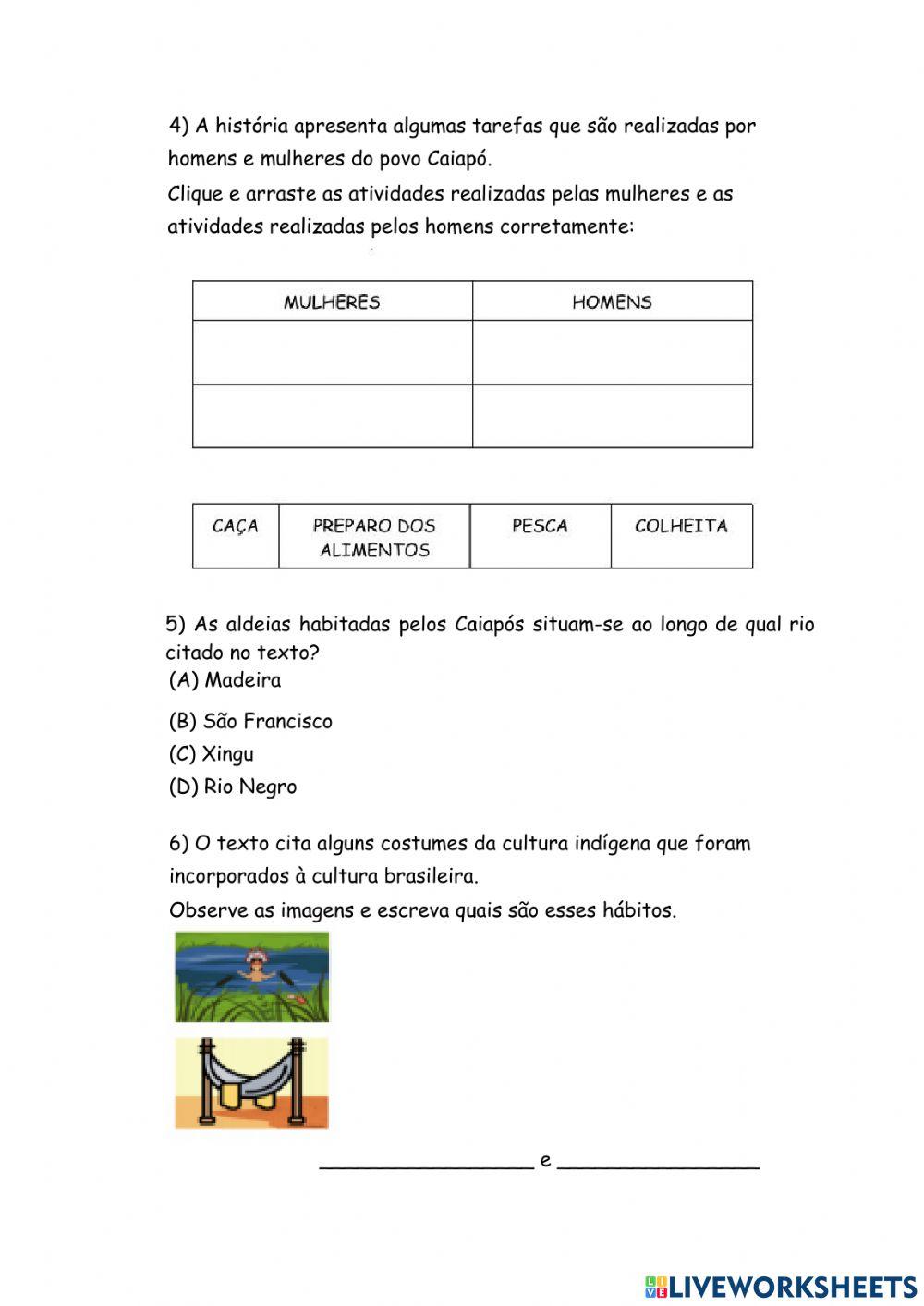 ATIVIDADES REMOTAS KABU, O PEQUENO CAIAPÓ