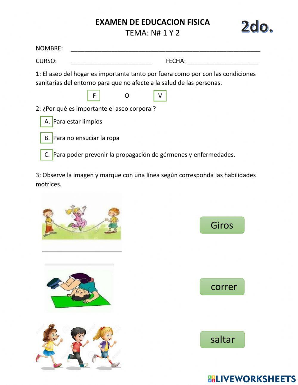 Evaluación educación física