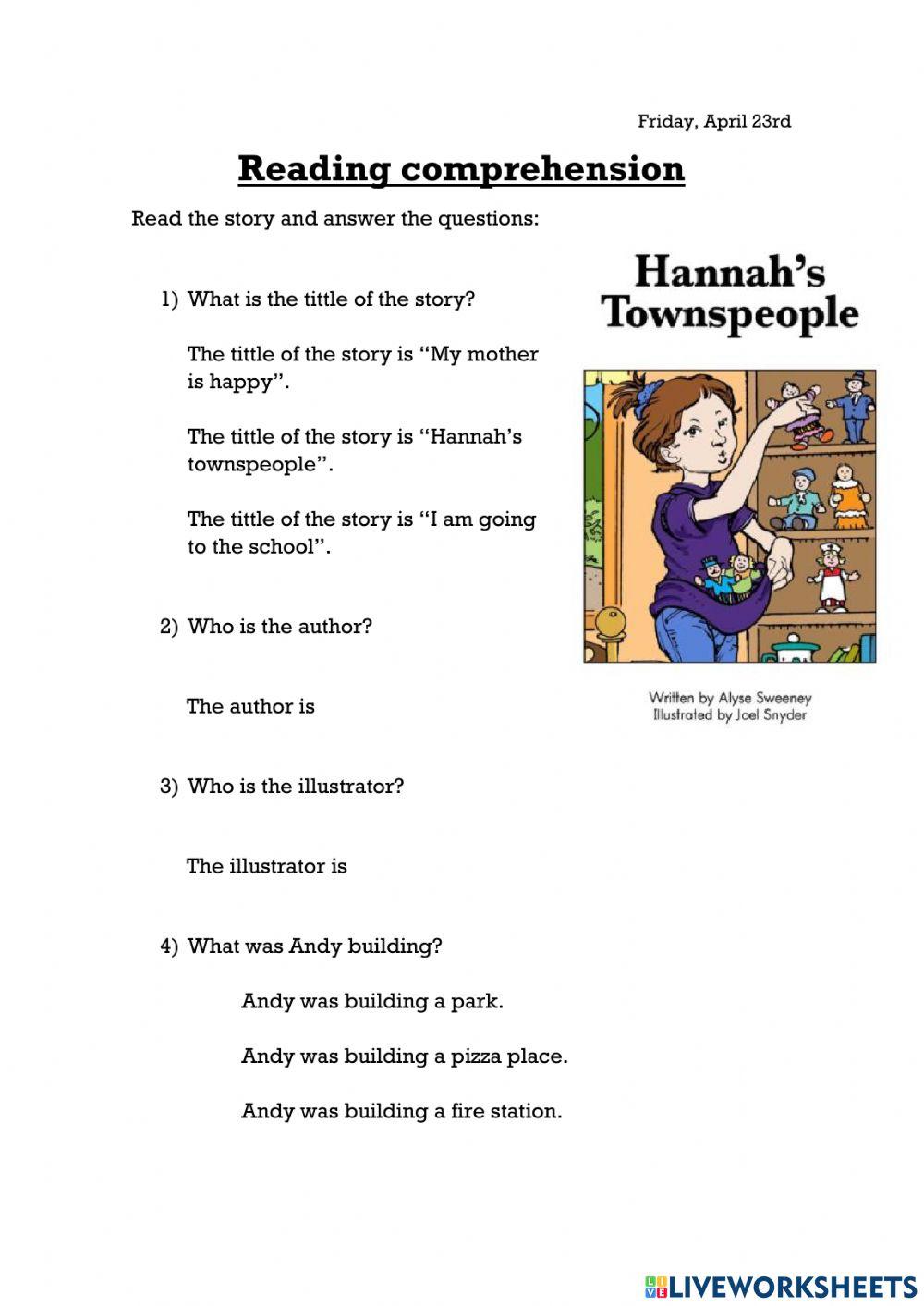 Reading comprehension