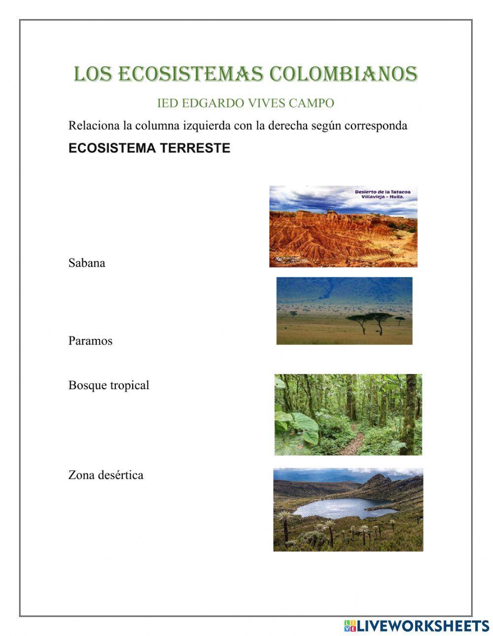 Ecosistemas colombianos
