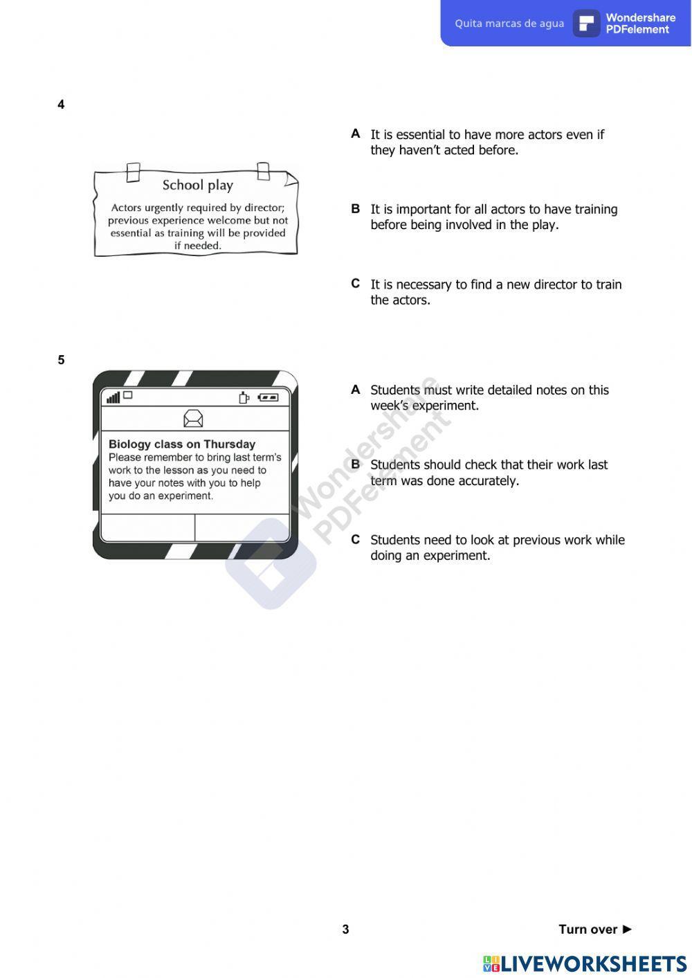 Pet Exam 2-Reading Paper (Parts 1 to 3)