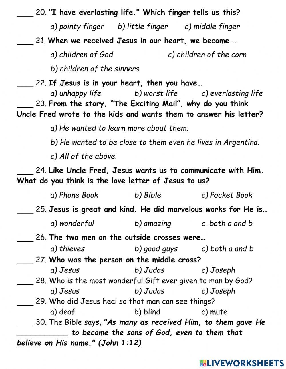 Esp-cl (primary) - 4th quarter summative test