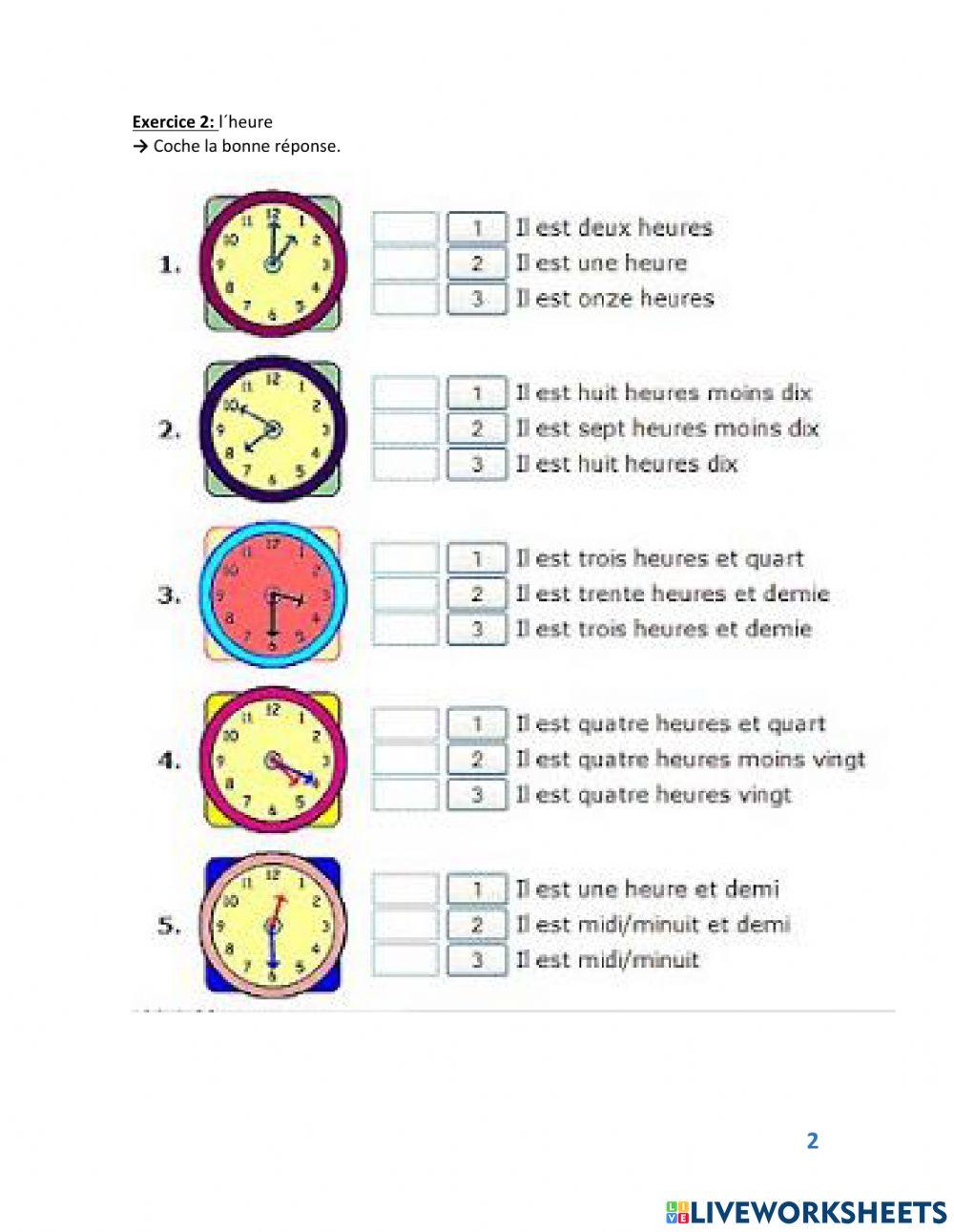 L'heure et la routine