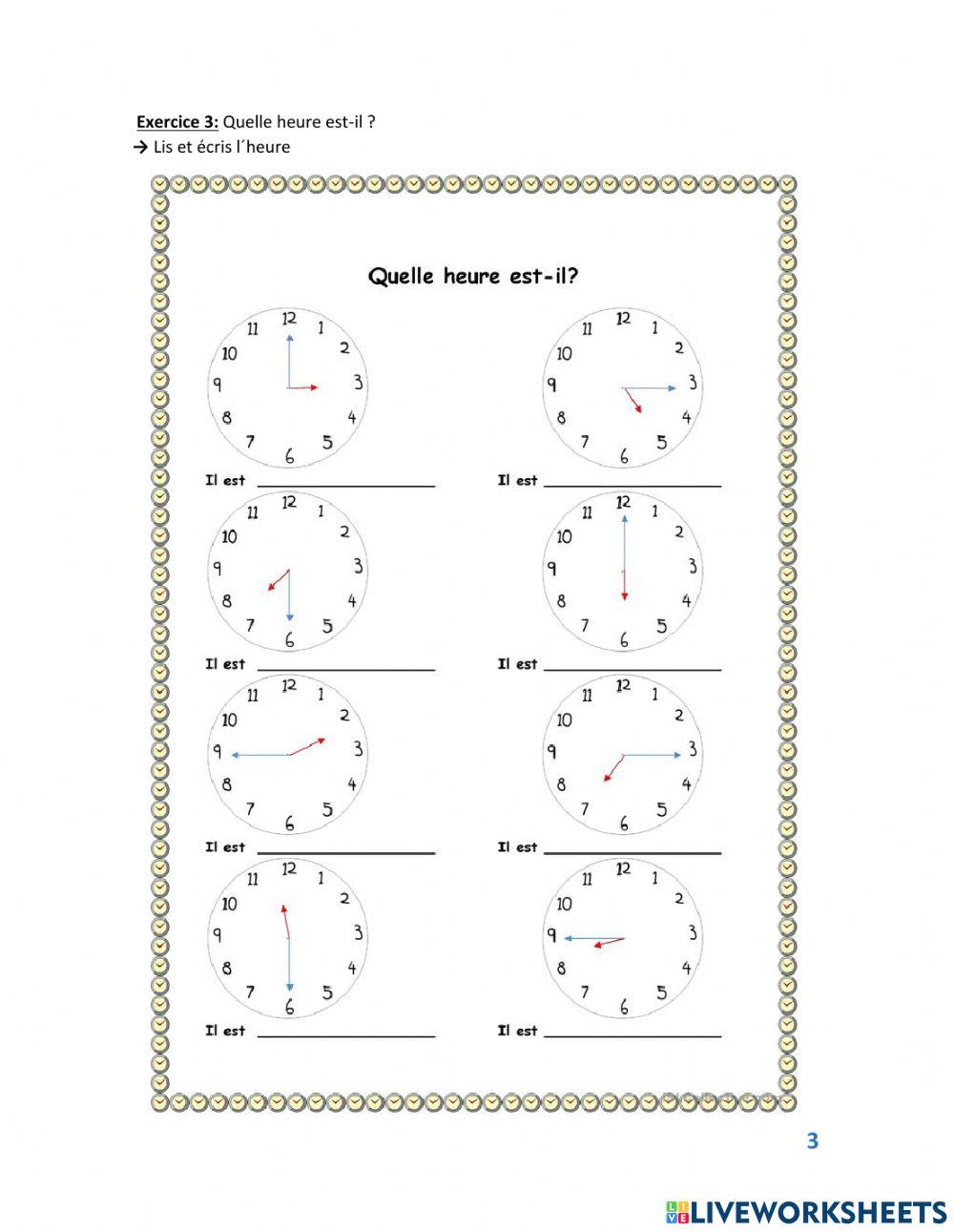 L'heure et la routine