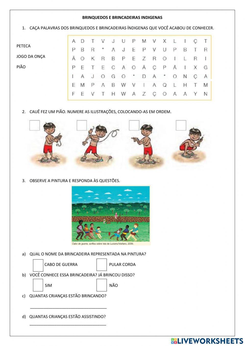 Brinquedos e brincadeiras indigenas