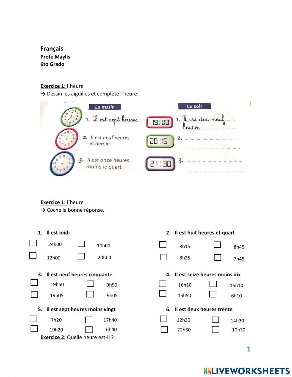 L'heure et la routine