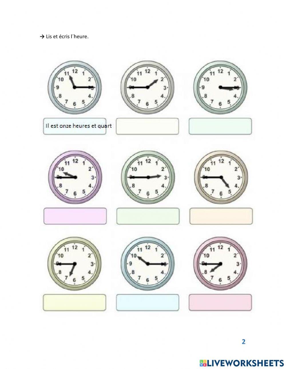 L'heure et la routine