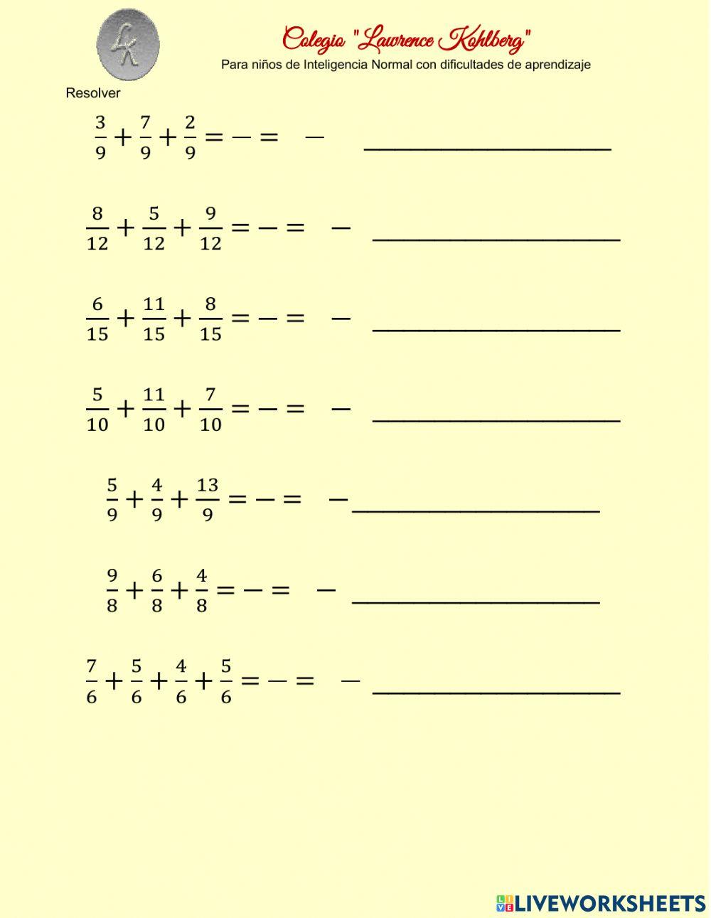 Fracciones Impropias