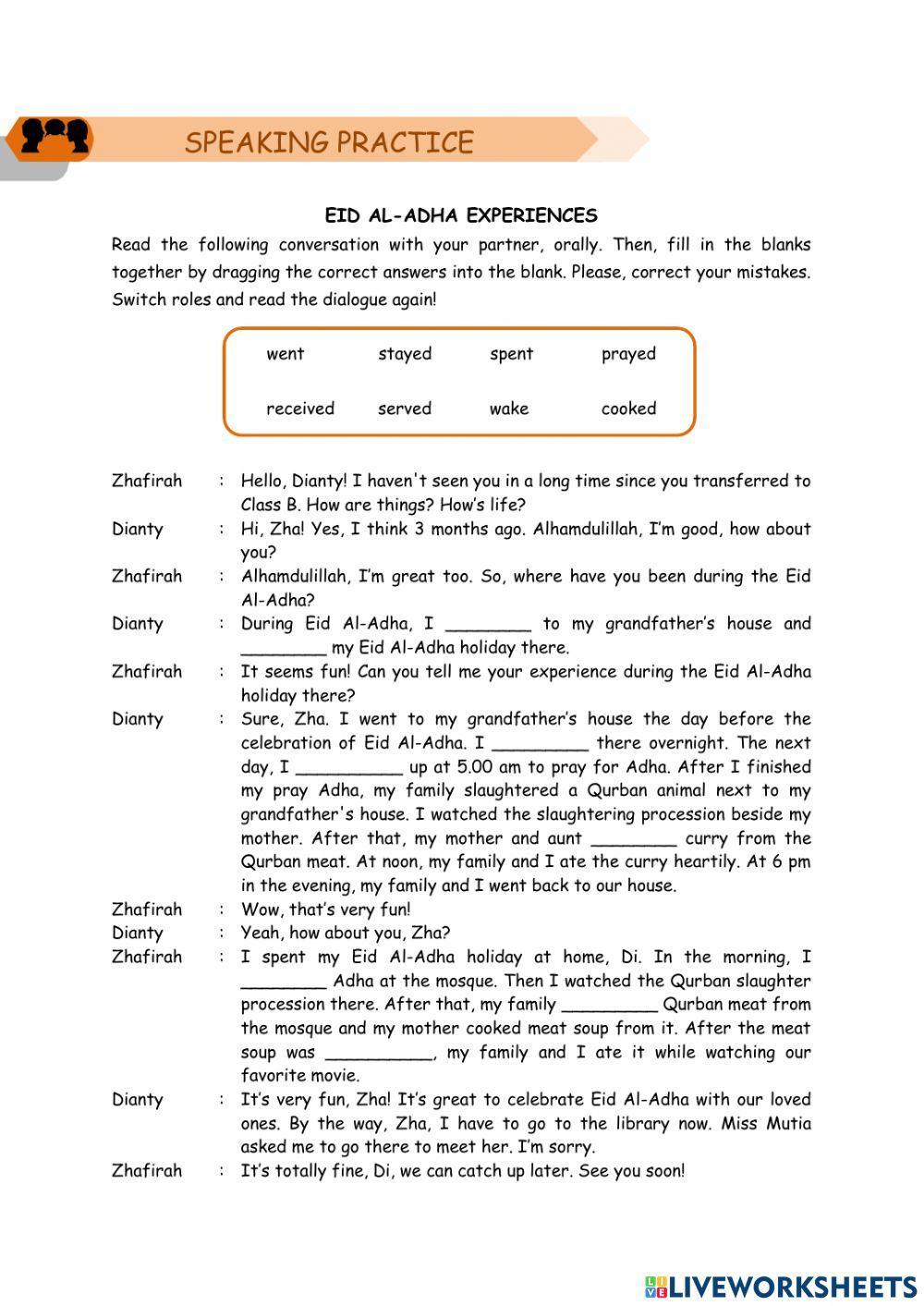 Eid Al-Adha Experiences