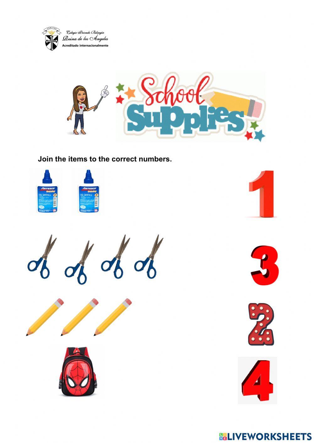 School supplies -PK