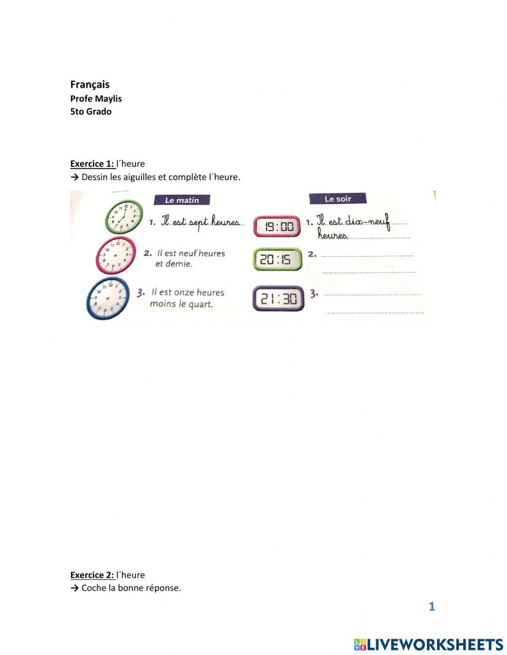 L'heure et la routine