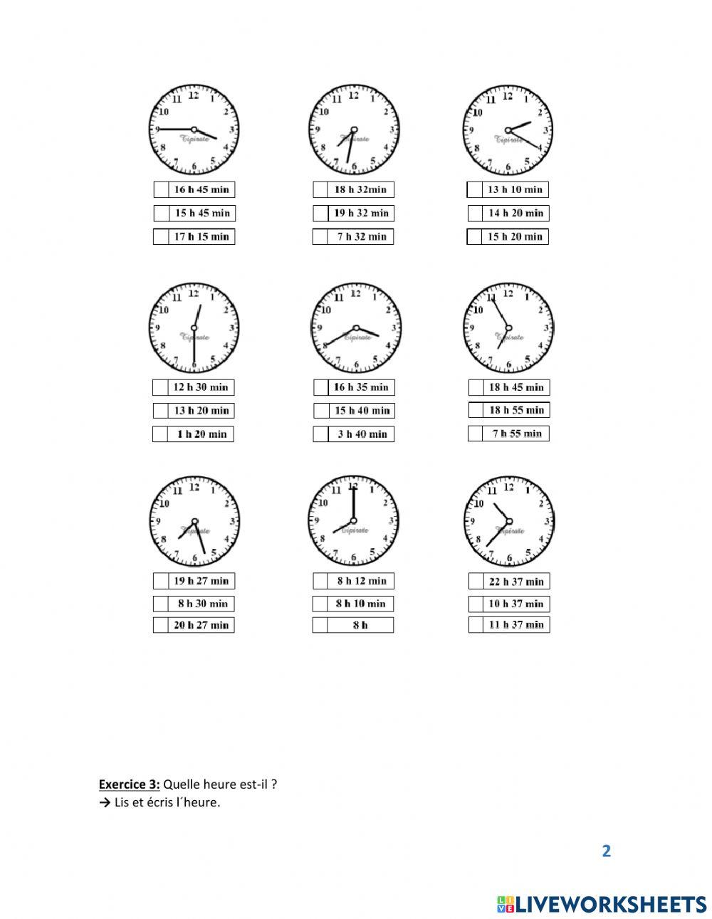 L'heure et la routine