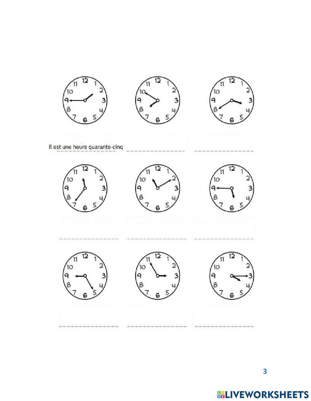 L'heure et la routine