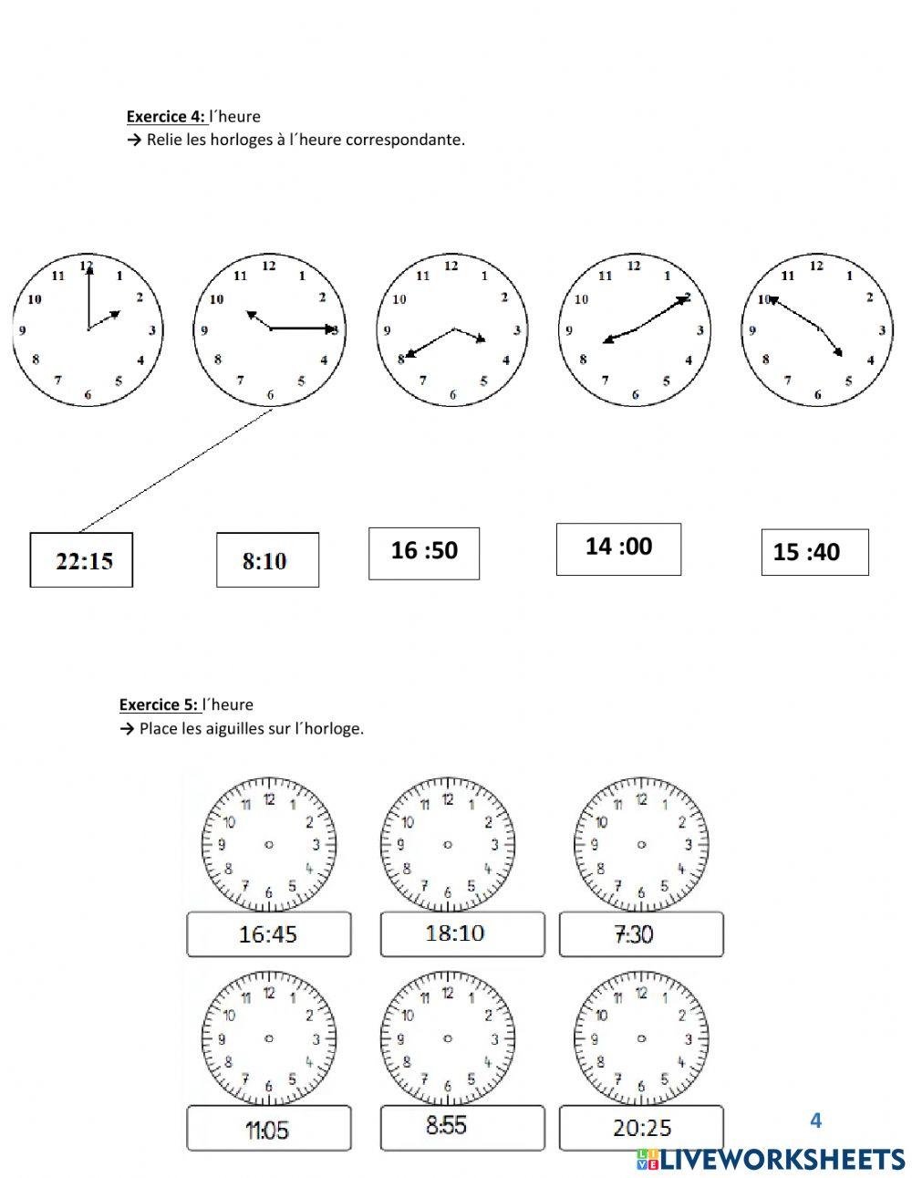 L'heure et la routine