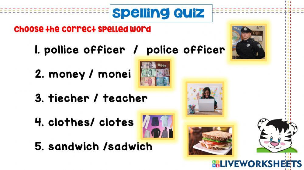 Spelling Quiz