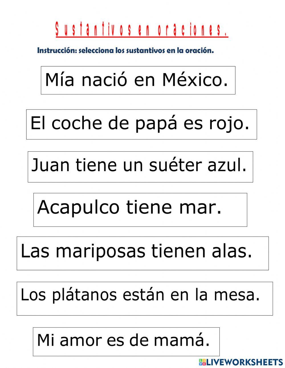 El sustantivo El sustantivo