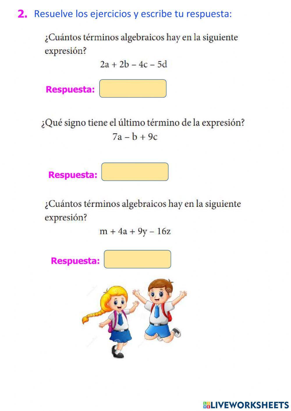 Terminos algebraicos