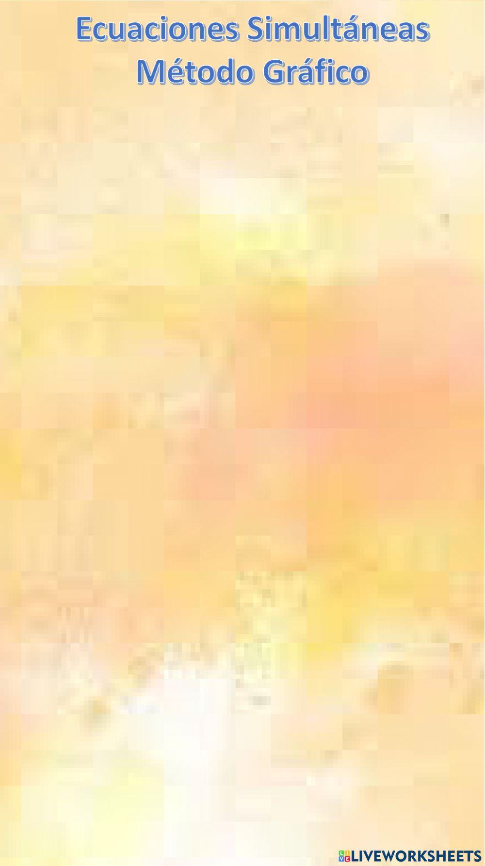 Ecuaciones simultáneas método gráfico