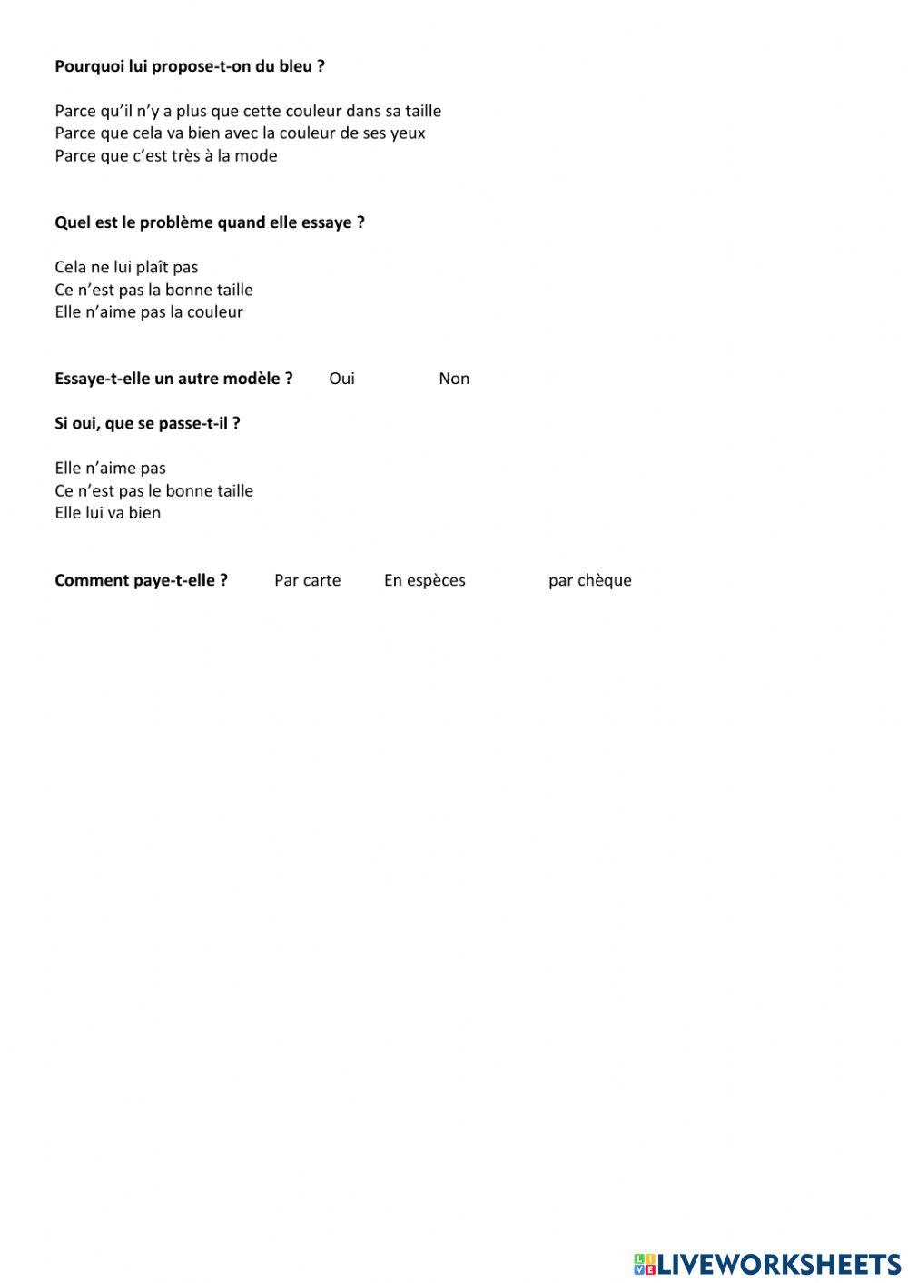 Shooping for clothes