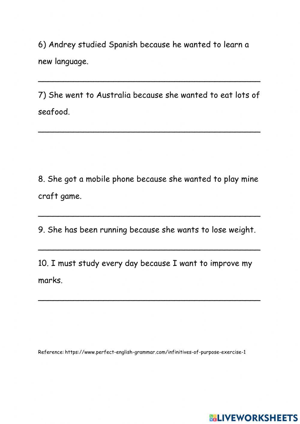 Infinitive of purpose