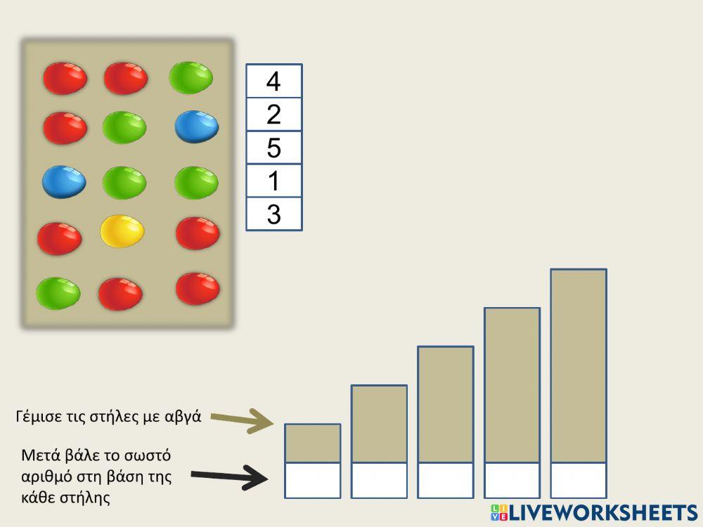 Γεμίζω και μετράω αβγά 1-5