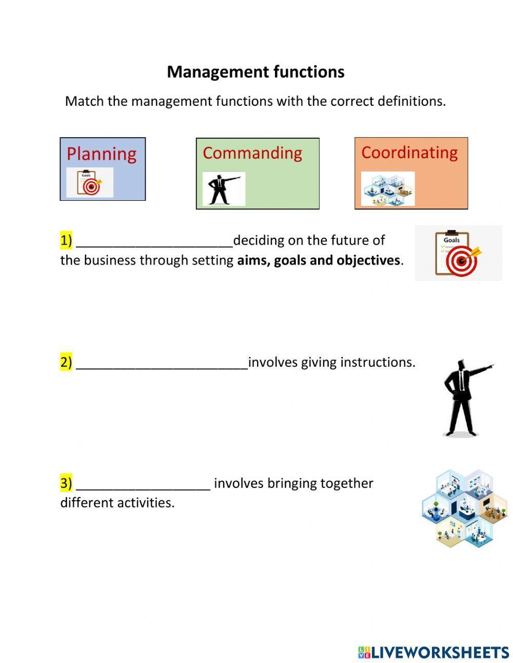 Management functions SEN