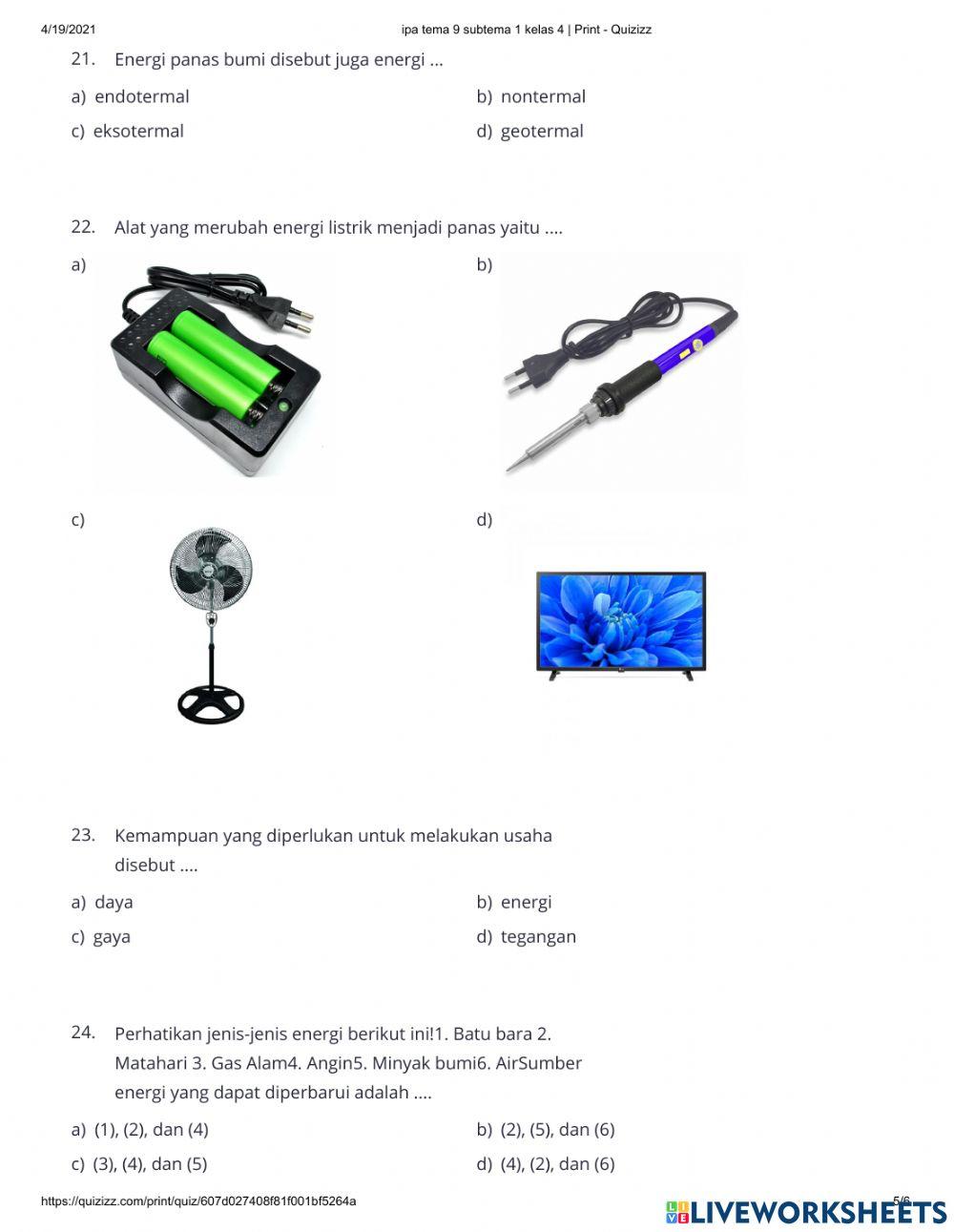 Latian soal ipa tema 9 subtema 1