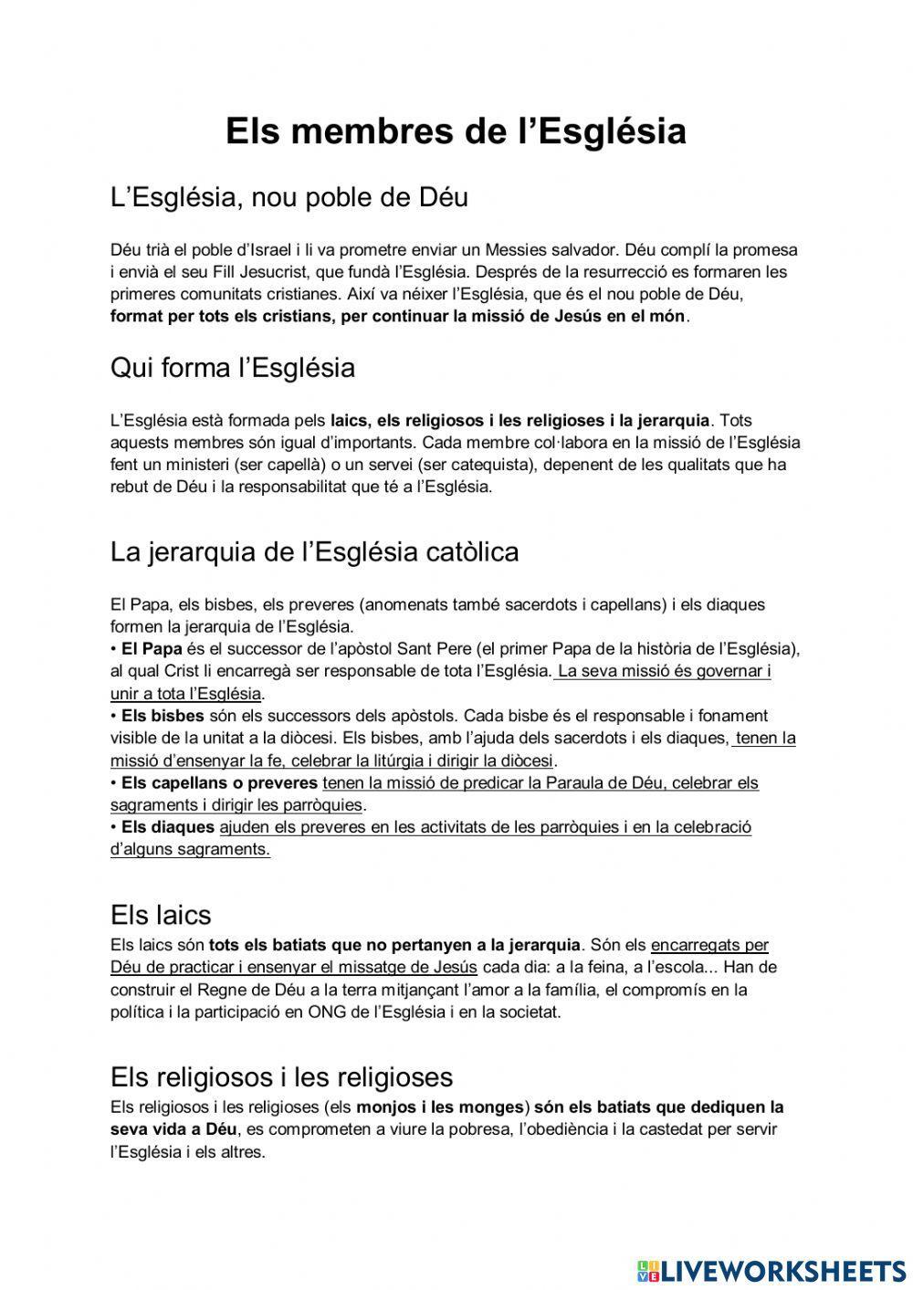 Els membres de l'Esglesia