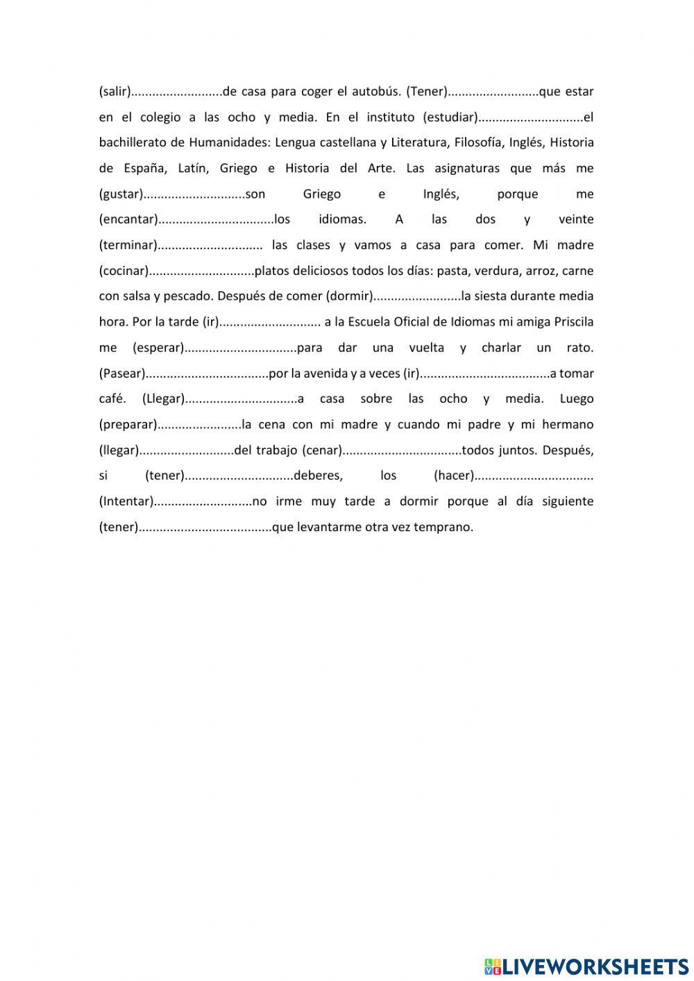 Presente do indicativo