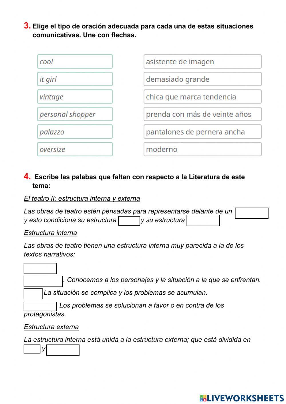 CONTROL TEMA 11 DE LENGUA CASTELLANA