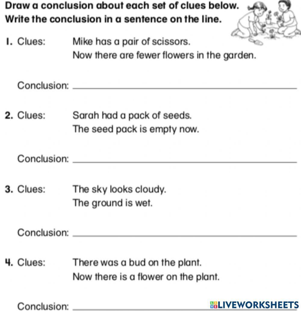 Worksheets On Drawing Conclusions Worksheets On Drawing Conclusions
